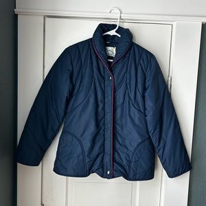Vintage Sunshine Mountain 1970’s Ski Jacket Women’s Small Navy w/ Pink Trim